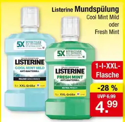 Zimmermann Listerine cool mint mild Angebot