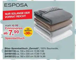 Möbelzentrum Pforzheim Esposa biber-spannbetttuch 'zermatt' Angebot