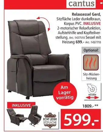 Zurbrüggen Cantus relaxsessel gerd Angebot