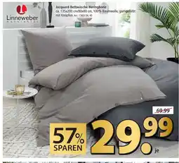 Zurbrüggen Linneweber jacquard bettwäsche herringbone Angebot