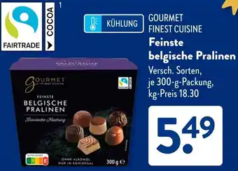 Aldi Süd GOURMET FINEST CUISINE Feinste belgische Pralinen Angebot