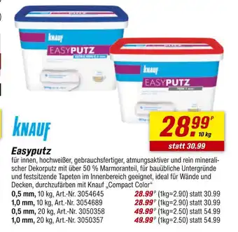 toom Baumarkt Knauf easyputz 0,5 mm Angebot