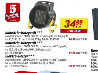 toom Baumarkt Industrie-heizgerät Angebot