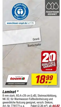 toom Baumarkt Toom granit laminat Angebot