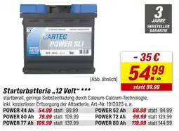 toom Baumarkt Cartec starterbatterie 12 volt Angebot