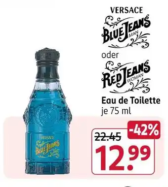 Rossmann Versace blue jeans man Angebot