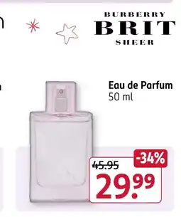 Rossmann Burberry brit sheer eau de parfum Angebot