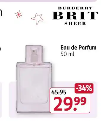 Rossmann Burberry brit sheer eau de parfum Angebot