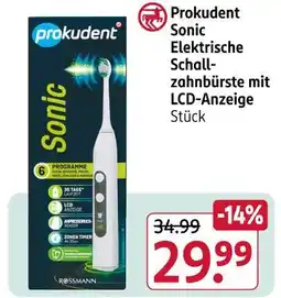 Rossmann Prokudent sonic elektrische schallzahnbürste mit lcd-anzeige Angebot