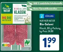 Aldi Süd NUR NUR NATUR Bio-Salami Angebot