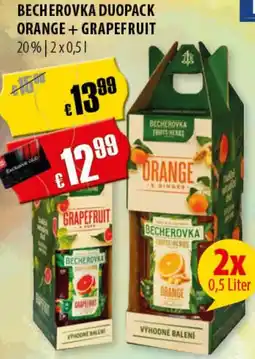 FreeOneShop Becherovka duopack orange+ grapefruit Angebot