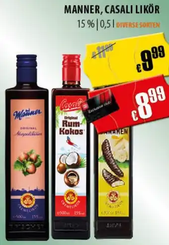 FreeOneShop Manner, casali likör Angebot
