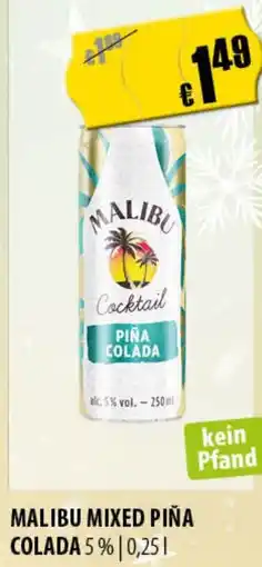 FreeOneShop Malibu mixed piña colada Angebot