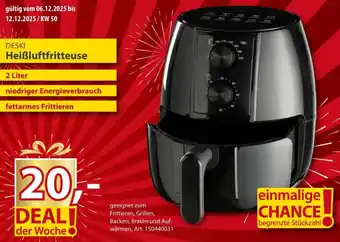 Sonderpreis Baumarkt DESKI Heißluftfritteuse Angebot
