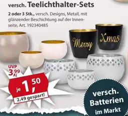 Sonderpreis Baumarkt versch. Teelichthalter-Sets Angebot