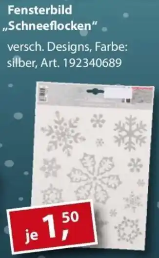 Sonderpreis Baumarkt Fensterbild „Schneeflocken" Angebot
