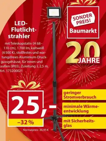 Sonderpreis Baumarkt LED- Flutlicht- strahler Angebot