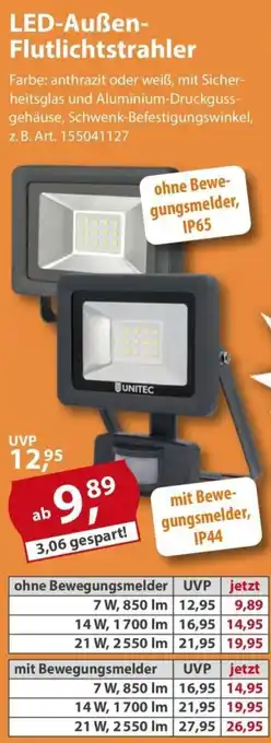 Sonderpreis Baumarkt LED-Außen- Flutlichtstrahler Angebot