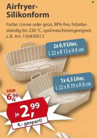 Sonderpreis Baumarkt Airfryer- Silikonform Angebot