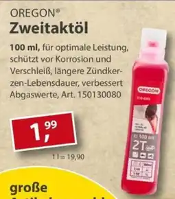 Sonderpreis Baumarkt OREGON Zweitaktöl Angebot