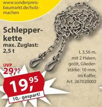 Sonderpreis Baumarkt Schlepper- kette max. Zuglast: 2,5 t Angebot