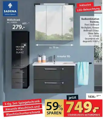 Zurbrüggen SADENA Badkombination Trentino Angebot