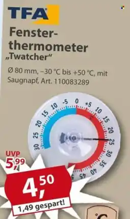 Sonderpreis Baumarkt TFA Fenster- thermometer „Twatcher" Angebot