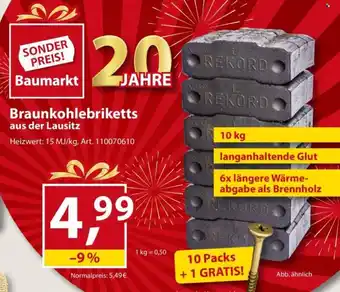 Sonderpreis Baumarkt Braunkohlebriketts Angebot