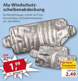 Sonderpreis Baumarkt Alu-Windschutz- scheibenabdeckung Angebot