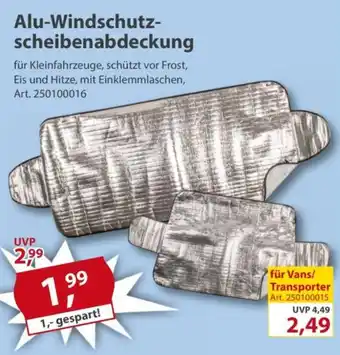 Sonderpreis Baumarkt Alu-Windschutz- scheibenabdeckung Angebot