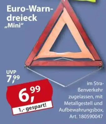 Sonderpreis Baumarkt Euro-Warn- dreieck ,,Mini" Angebot