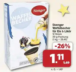 Famila Nord West Stenger Waffelbecher für Eis & Likör Angebot