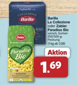 Famila Nord West Barilla La Collezione oder Zabler Paradiso Bio Angebot