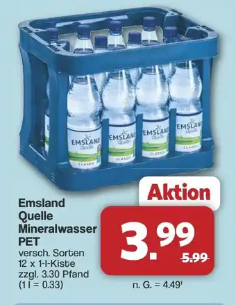 Famila Nord West Emsland Quelle Mineralwasser PET Angebot