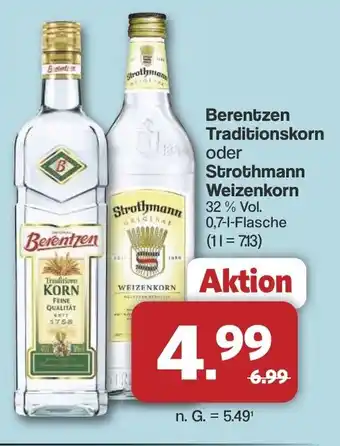 Famila Nord West Berentzen Traditionskorn oder Strothmann Weizenkorn Angebot