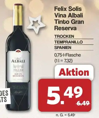 Famila Nord West Felix Solis Vina Albali Tinto Gran Reserva Angebot