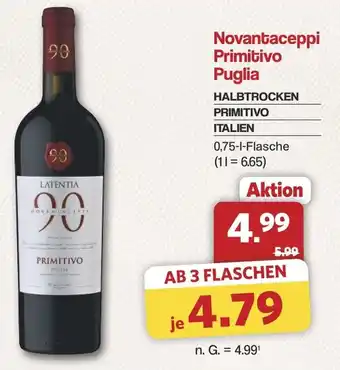 Famila Nord West Novantaceppi Primitivo Puglia Angebot