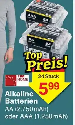 Jawoll TIM HOME Alkaline Batterien AA Angebot