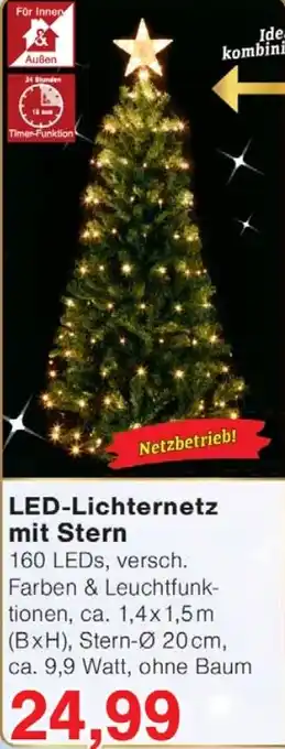 Jawoll LED-Lichternetz mit Stern Angebot