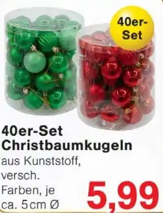 Jawoll 40er-Set Christbaumkugeln Angebot