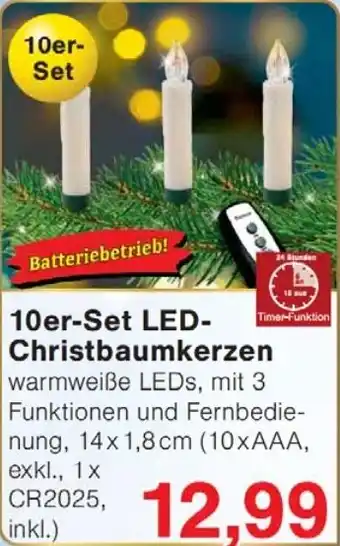 Jawoll 10er-Set LED- Christbaumkerzen Angebot