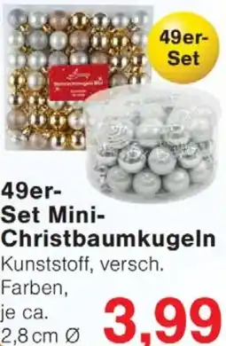 Jawoll 49er- Set Mini- Christbaumkugeln Angebot
