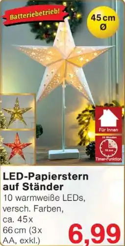 Jawoll LED-Papierstern auf Ständer Angebot