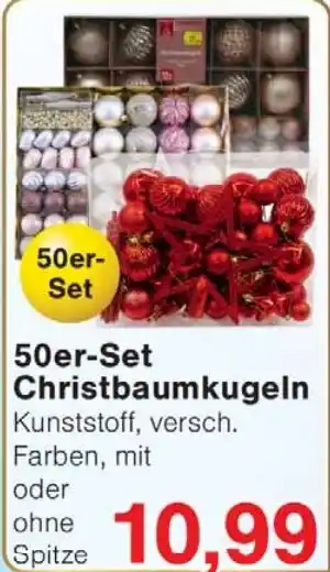 Jawoll 50er-Set Christbaumkugeln Kunststoff Angebot