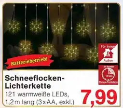 Jawoll Schneeflocken- Lichterkette Angebot