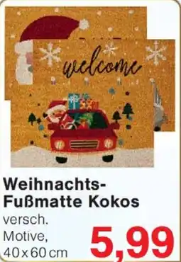 Jawoll Weihnachts- Fußmatte Kokos Angebot