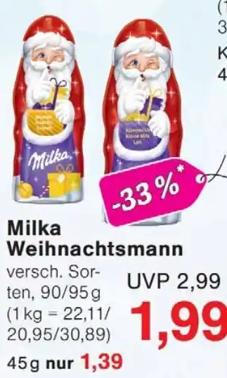Jawoll Milka Weihnachtsmann Angebot