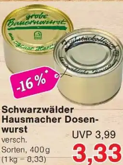Jawoll Schwarzwälder Hausmacher Dosenwurst Angebot