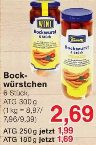 Jawoll Bock- würstchen Angebot