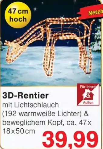 Jawoll 3D-Rentier Angebot